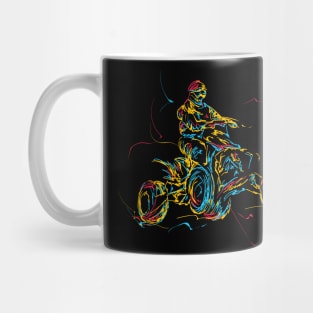 atv rider abstract Mug